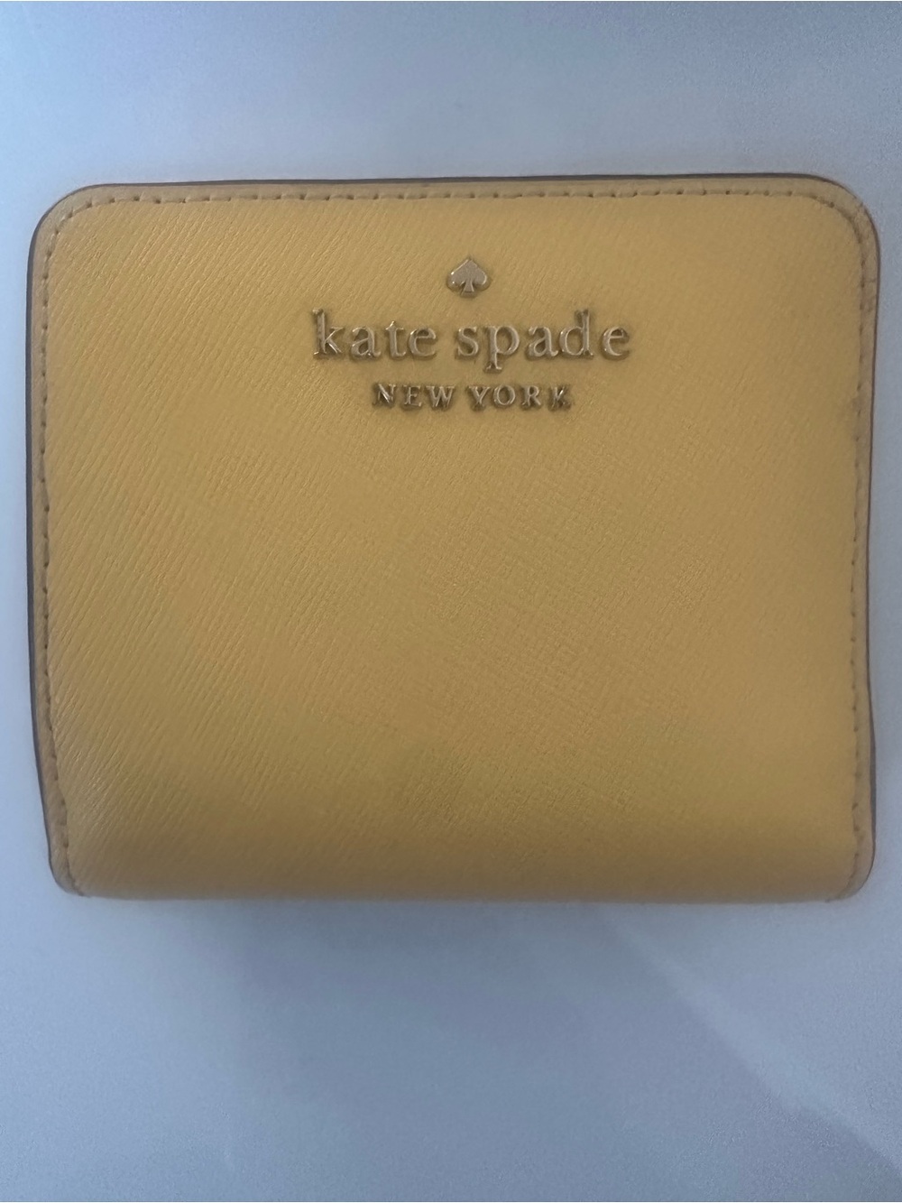 kate spade Yellow Saffiano ID Card Holder Wallet - Picture 2 of 10